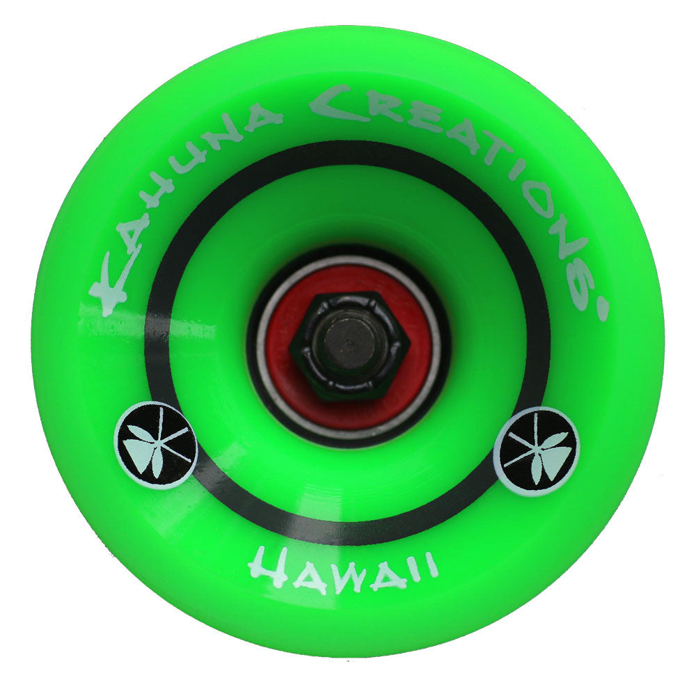 Green longboard skateboard wheel