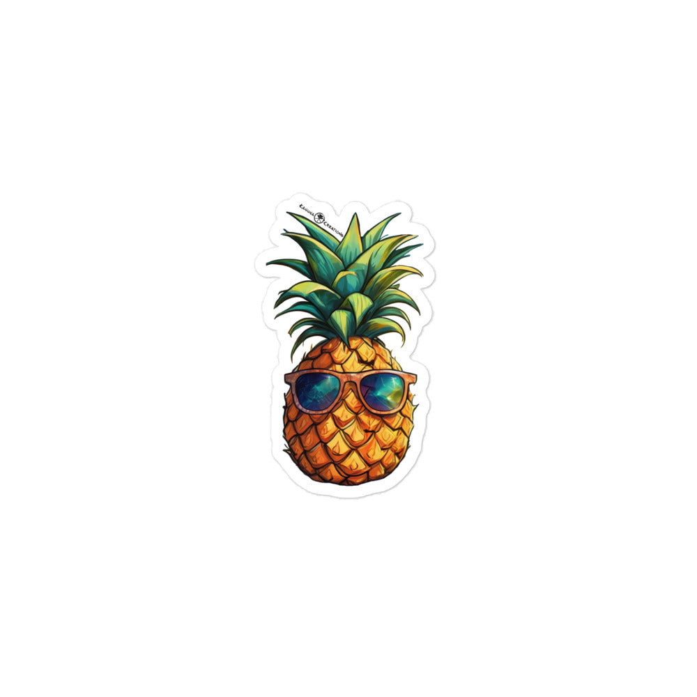 Kahuna Creations cartoon pineapple sticker.