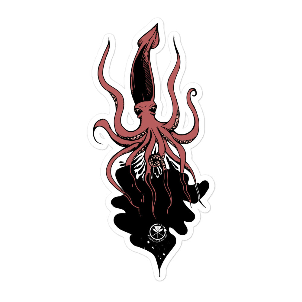 Kahuna Creations squid logo sticker