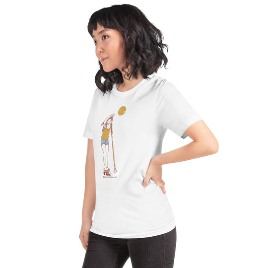 Kahuna Creations woman land paddler logo white tshirt