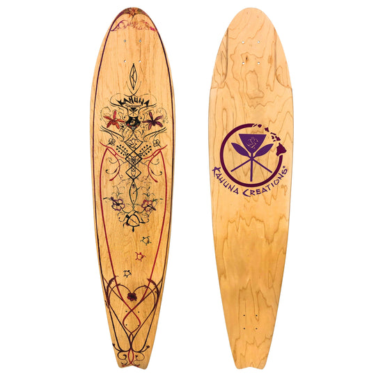 Kahuna Creations fishtail longboard.