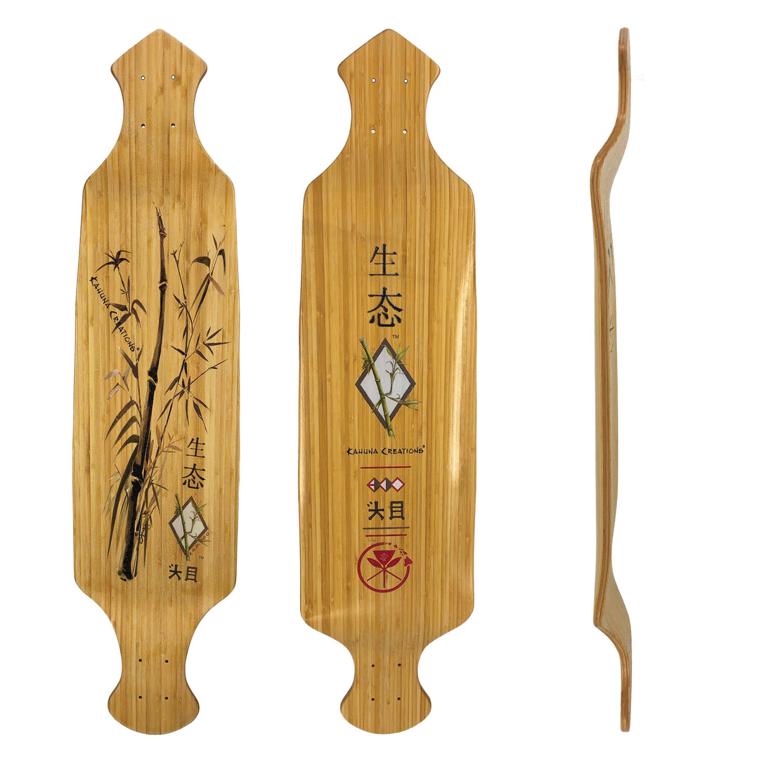 Kahuna Creations bamboo drop deck longboard blemished