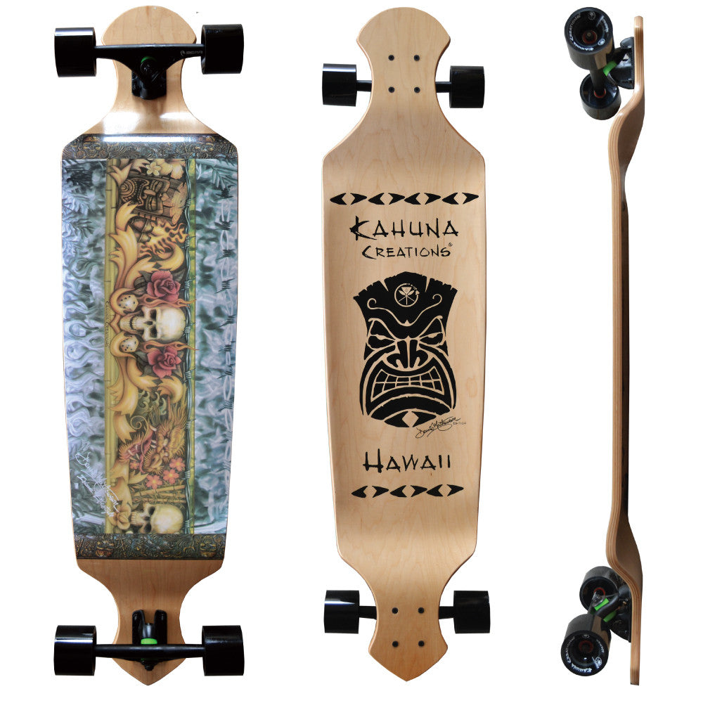 Kahuna Creations drop deck longboard.