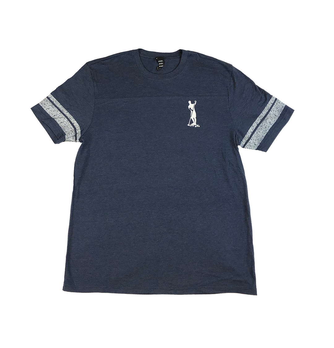 Kahuna Creations navy tee with land paddler logo