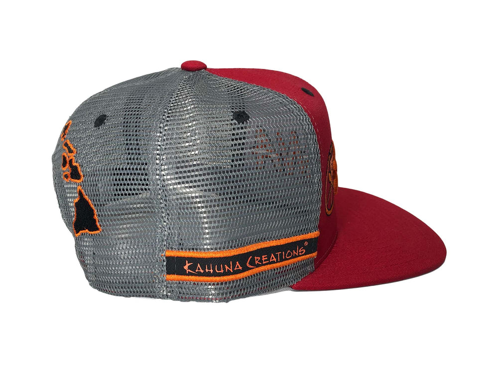 Kahuna Creations red grey trucker hat