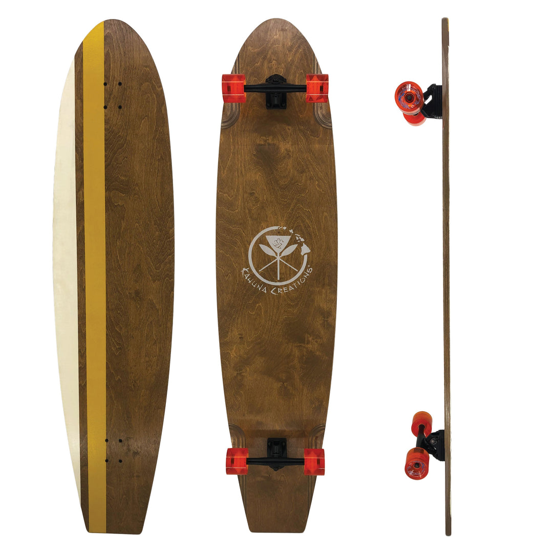 Kahuna Creations Bombora longboard brown deck blemished