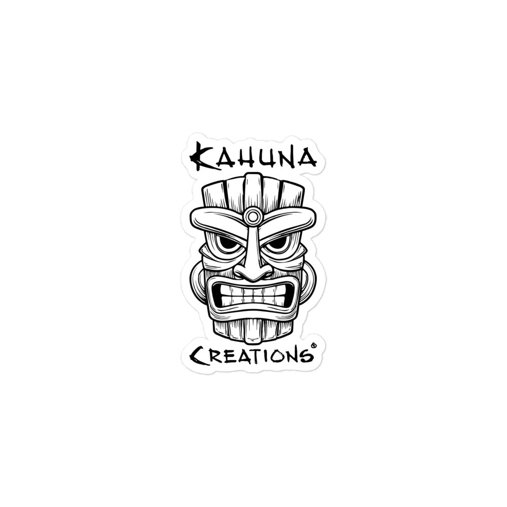 Kahuna Creations tiki mask logo sticker