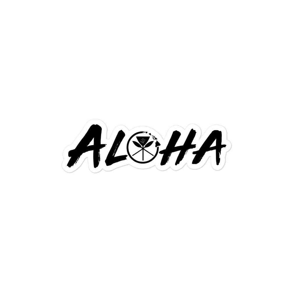 Aloha Black Sticker