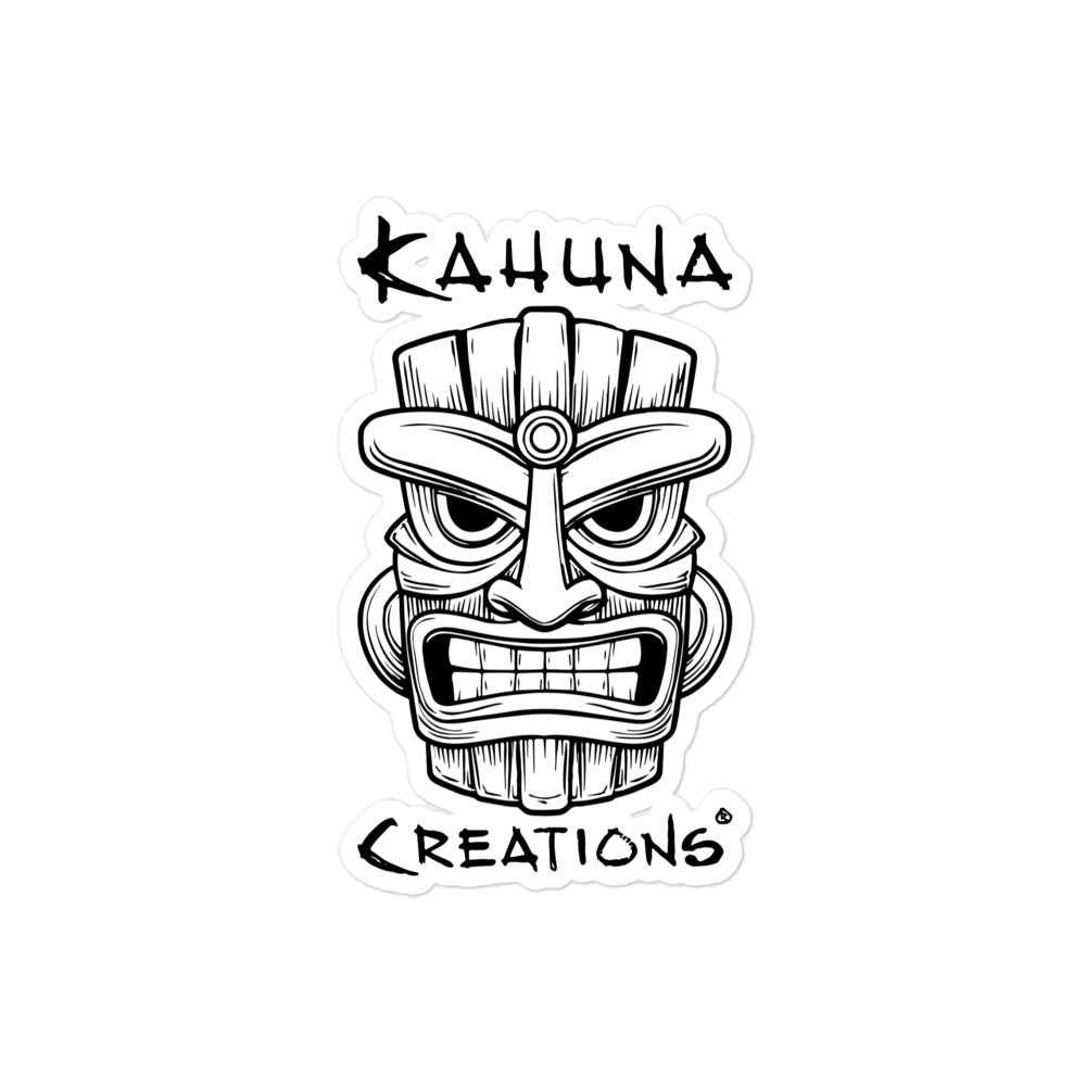 Kahuna Creations tiki mask logo sticker