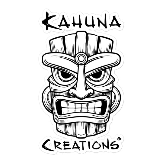 Kahuna Creations tiki mask logo sticker