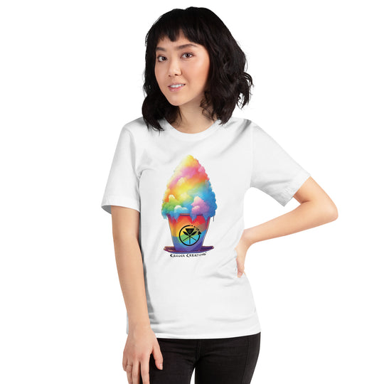 Shave Ice Rainbow White Unisex T-Shirt