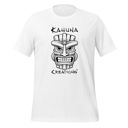 Kahuna Creations tiki mask logo white tshirt