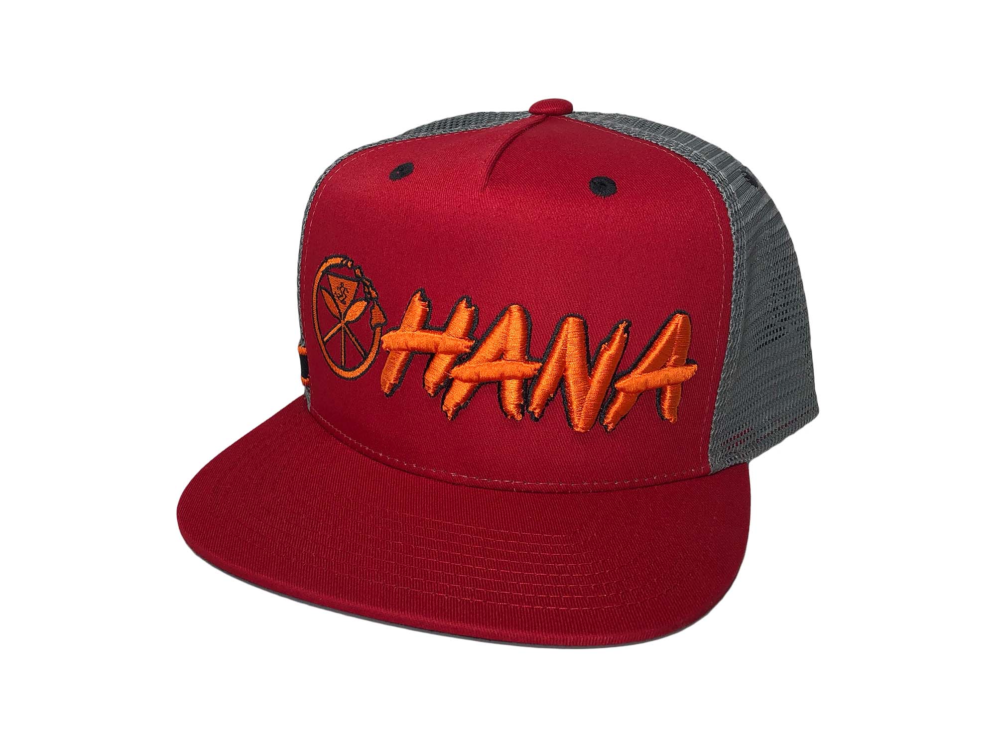 Kahuna Creations red grey trucker hat