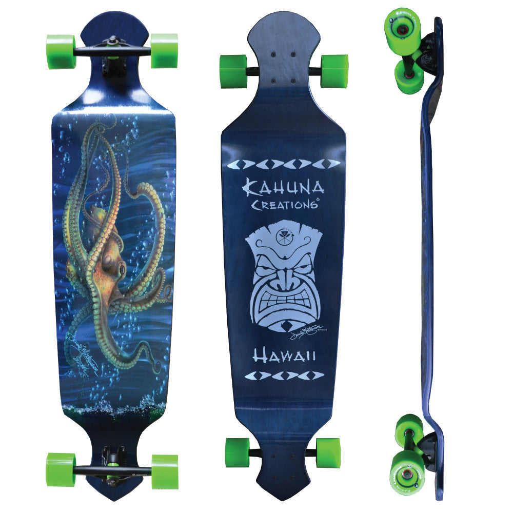 Kahuna Creations drop deck longboard.